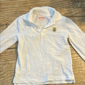 J. Crew White Polo Shirt with Embroidered Logo